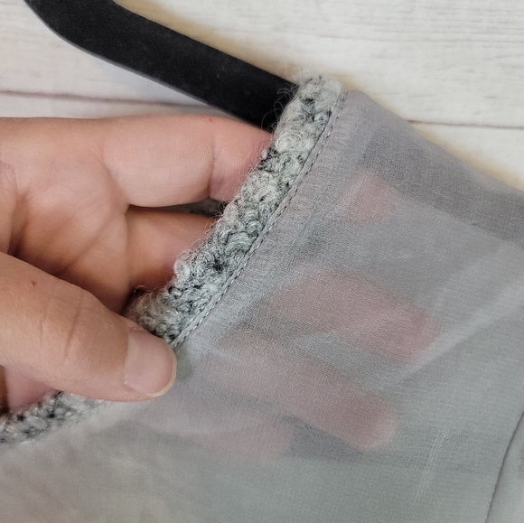 MAISON SCOTCH SHEER SHORT SLEEVE MOUNTAIN SCENE BLOUSE, SZ 6 - Picture 7 of 14